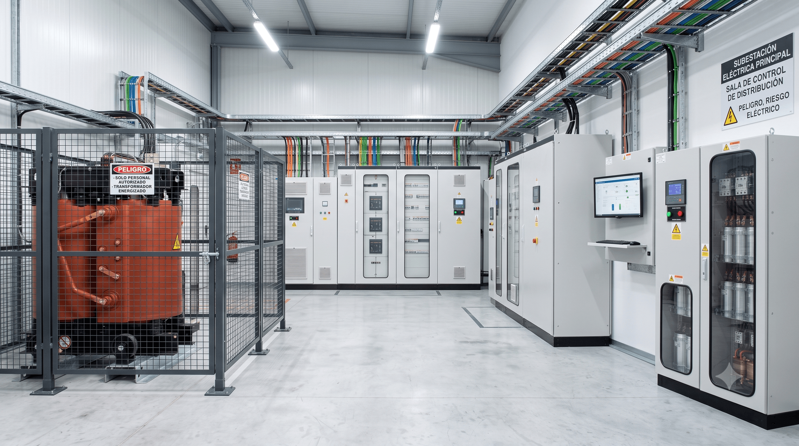 Instalación de sala eléctrica industrial